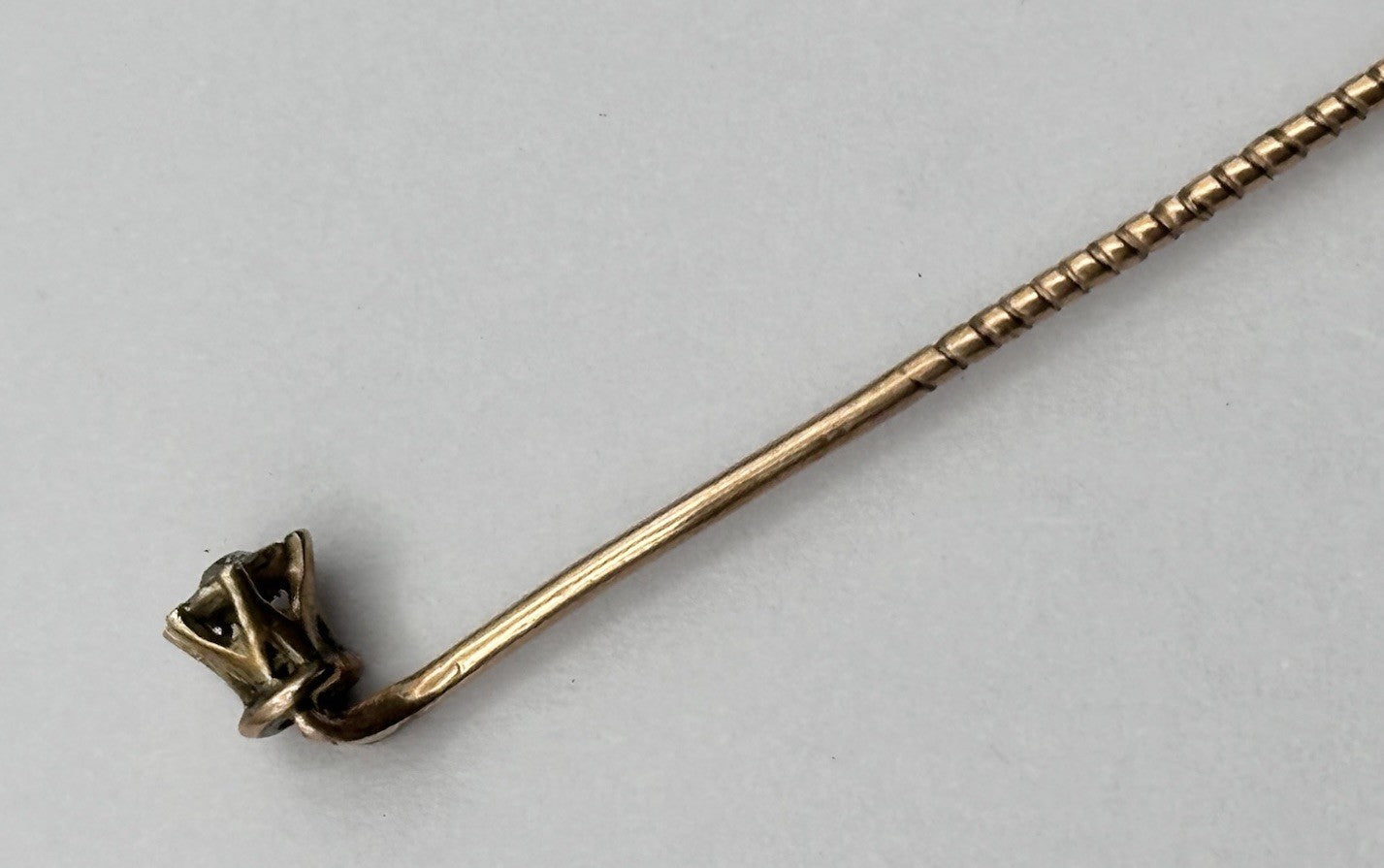 Antique 14ct Gold Diamond Stick Pin