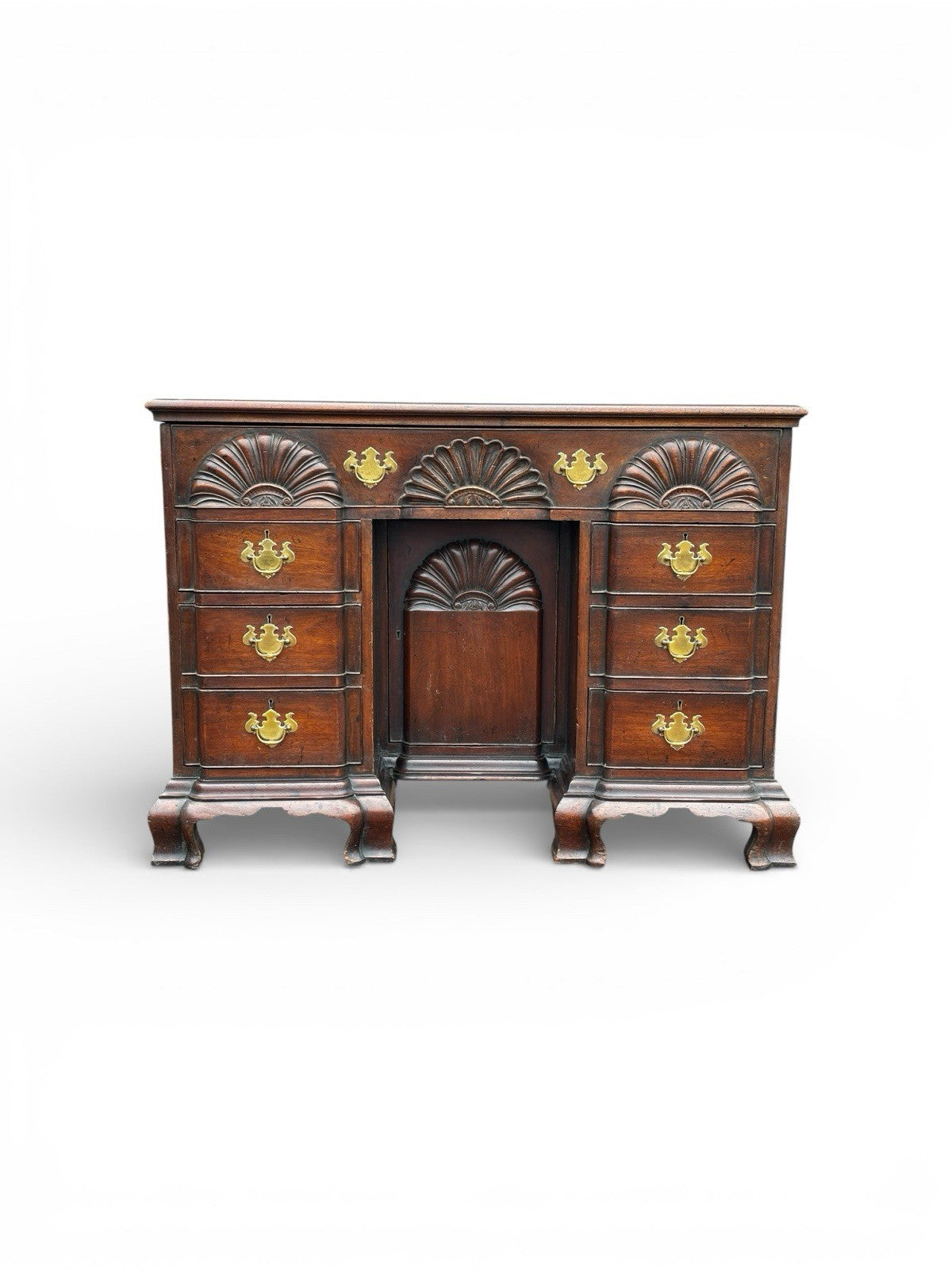 Antique Mahogany Rhode Island Desk, In The Style Of John Townsend.