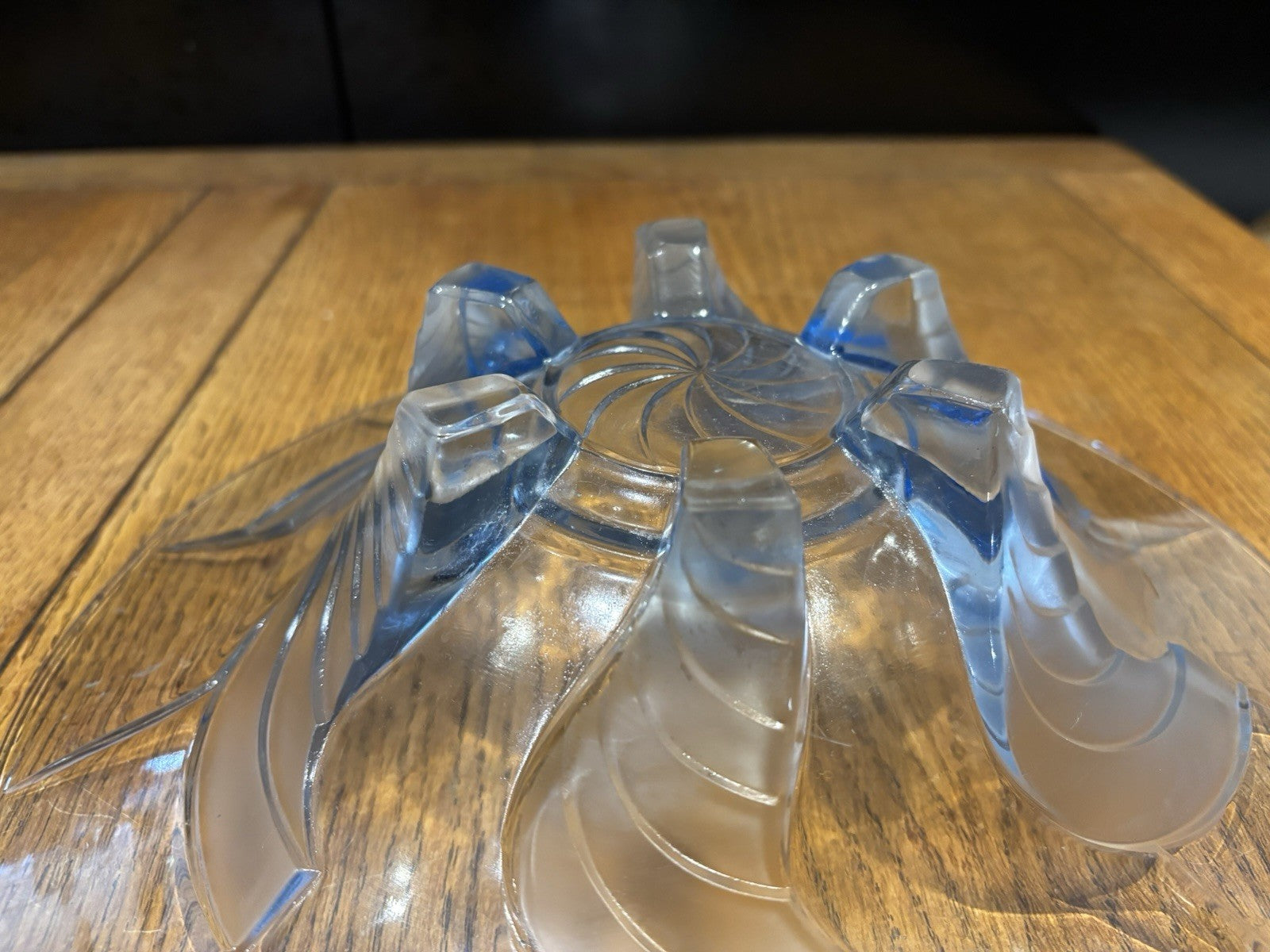 Art Deco Glass Centerpiece Bowl