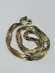 14ct Gold Cuban Link Twist Chain Necklace 9.65g