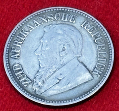1896 SOUTH AFRICA SILVER 2 1/2 SHILLING