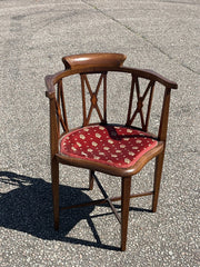 Antique Inlaid Mahogany Armchair