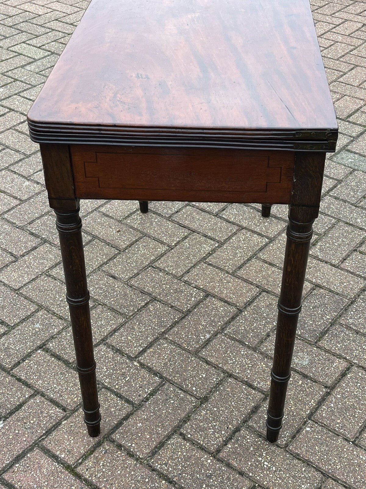 Antique Georgian Cuban Mahogany Games / Tea Table With Fold Over Lid