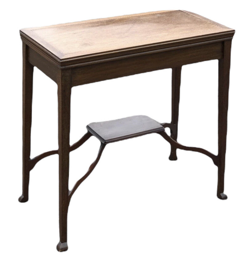 Antique Arts & Crafts Oak & inlaid Games / Card Table