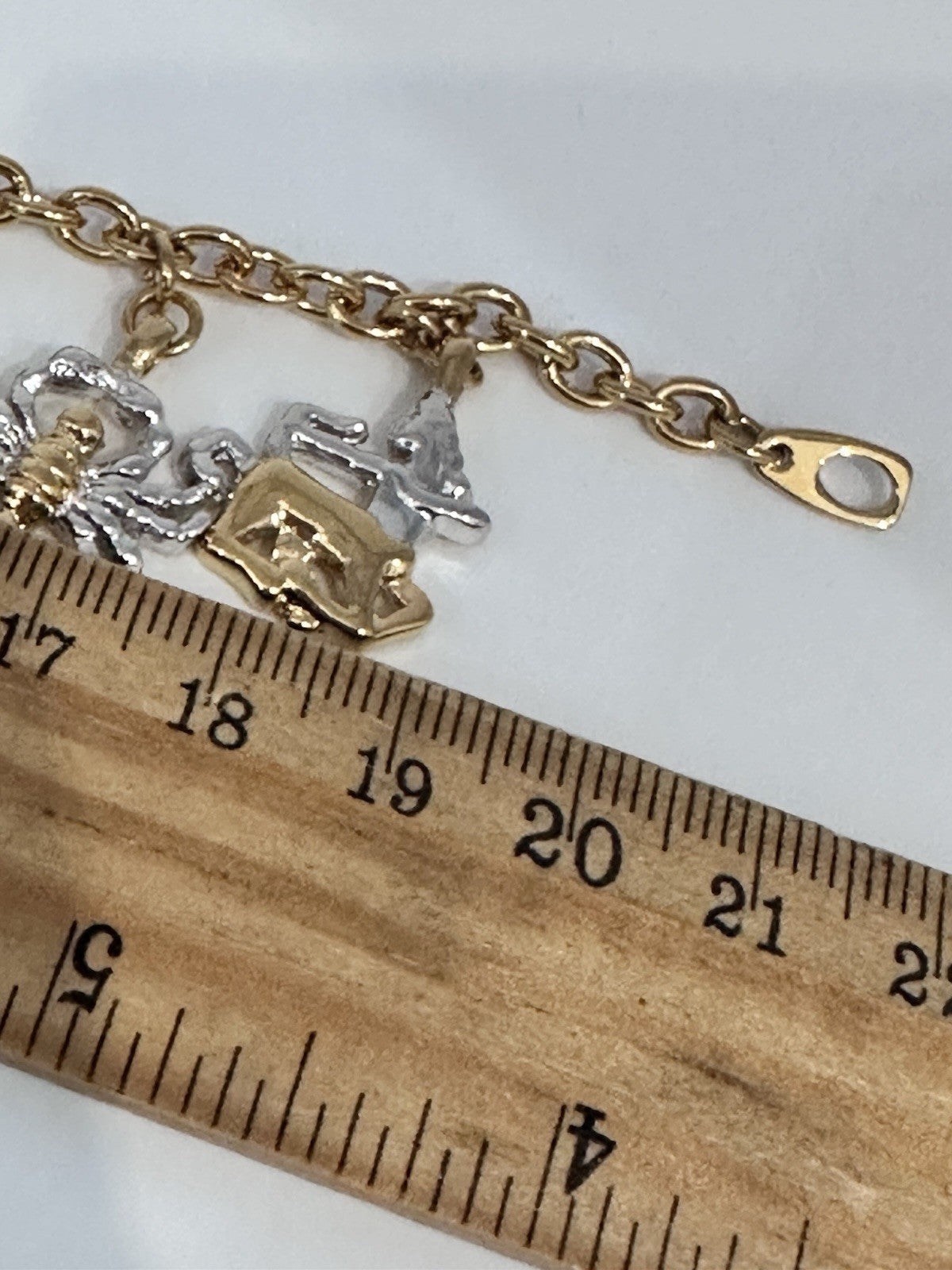18ct Gold And Rhodium Plated Zodiac Charm Bracelet