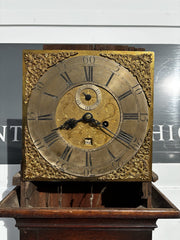 8 Day Longcase Clock, Stevenson Of Stafford. Brass Face.