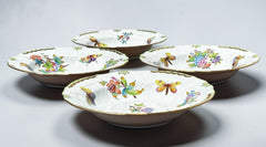 4 Herend Queen Victoria Large Soup Bowls