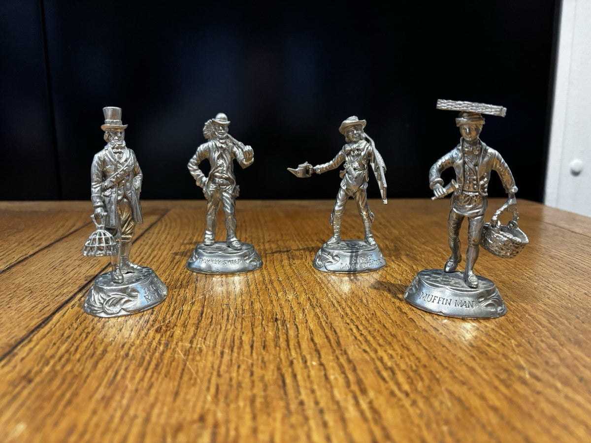 4 Dickensian Characters:- Chimney Sweep, Lamp Lighter, Rat Catcher, Muffin Man