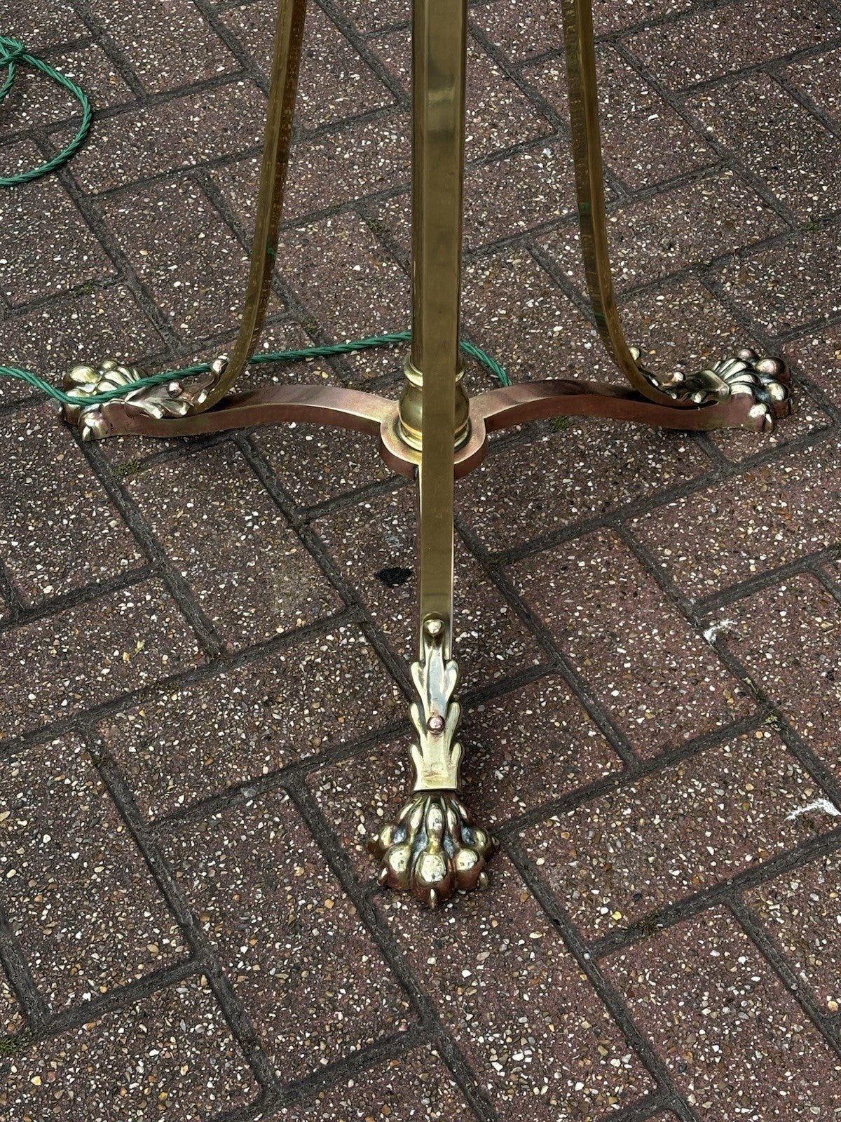 Art Noveau Brass & Copper Height Adjustable Electric Converted Oil Lamp- Superb