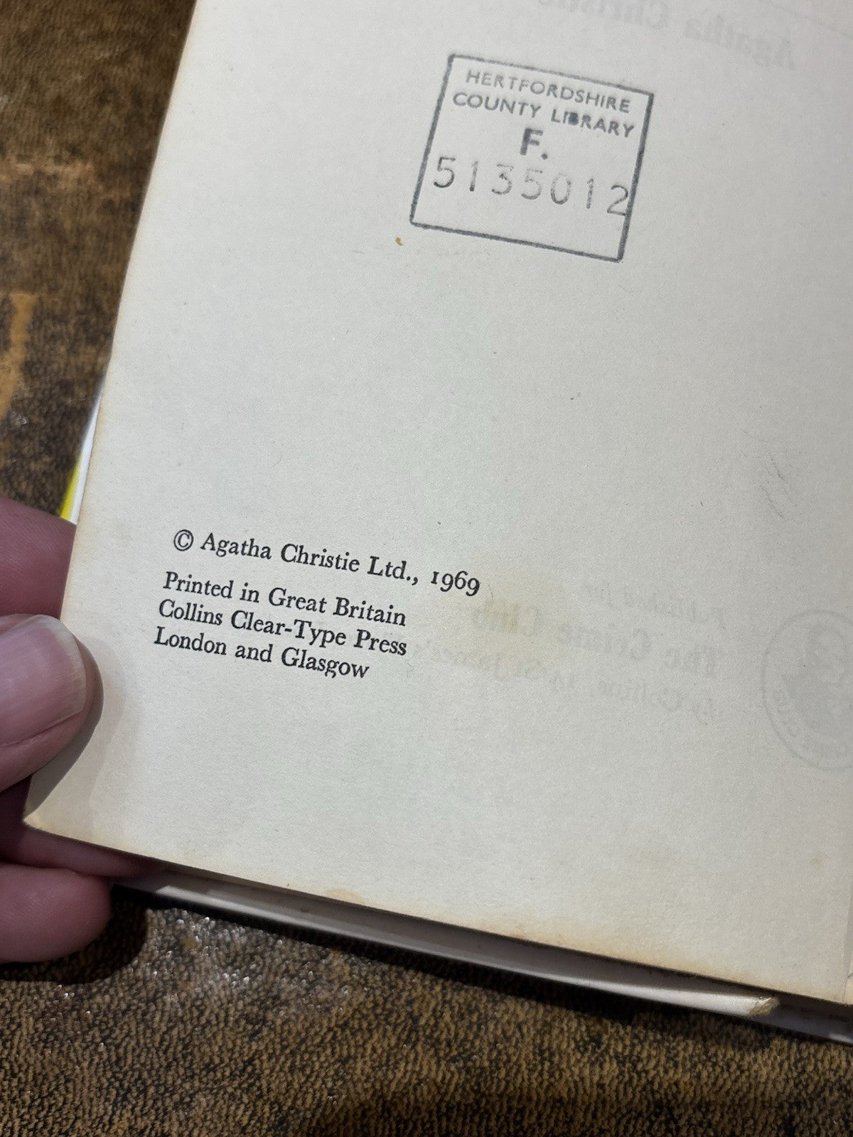 Agatha Christie. Hallowe'en Party. 1969 Hardback