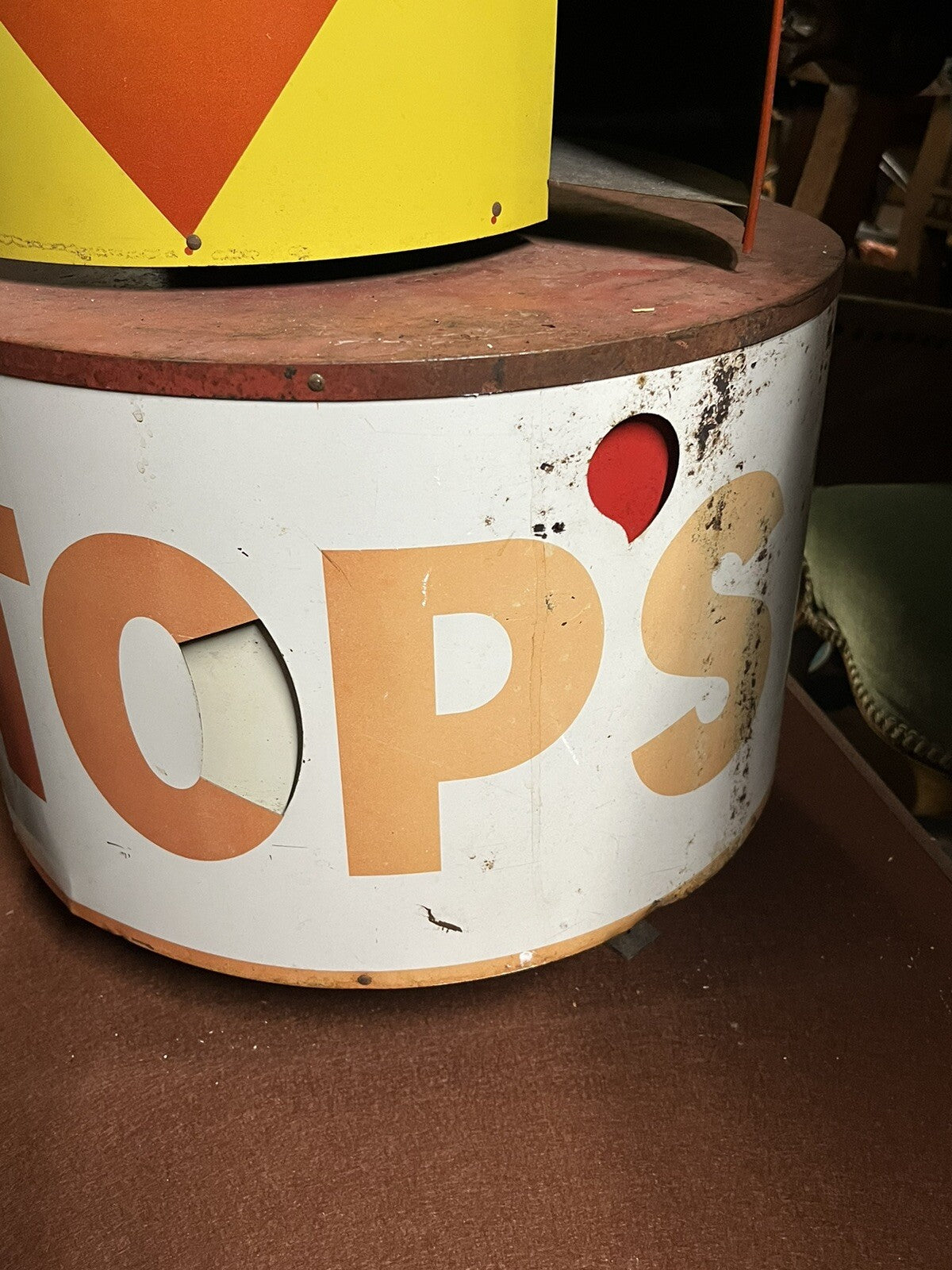 1960/70's USA Garage Sign. Spins In The Wind.