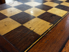 Antique Mahogany Chess & Backgammon