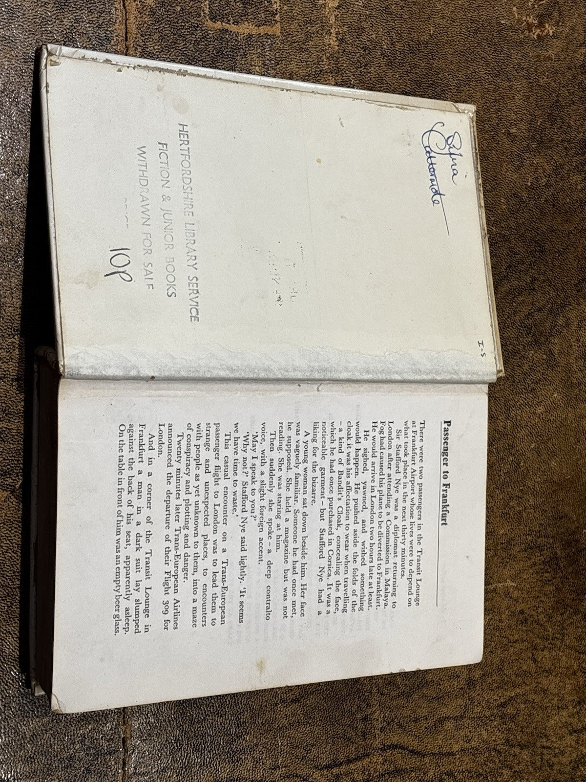 Agatha Christie. Passenger To Frankfurt. 1970 Hardback