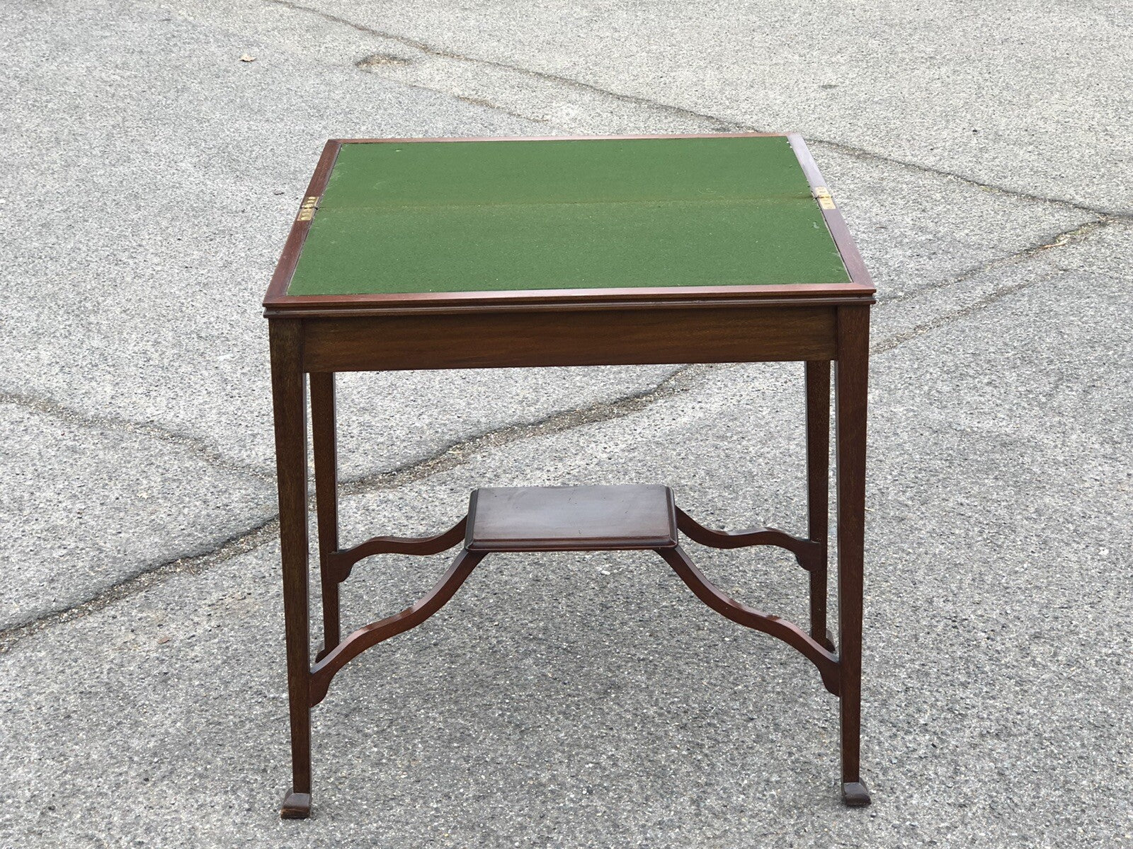 Antique Arts & Crafts Oak & inlaid Games / Card Table