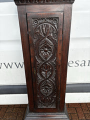 8 Day Longcase Clock, Carved Oak Case.
