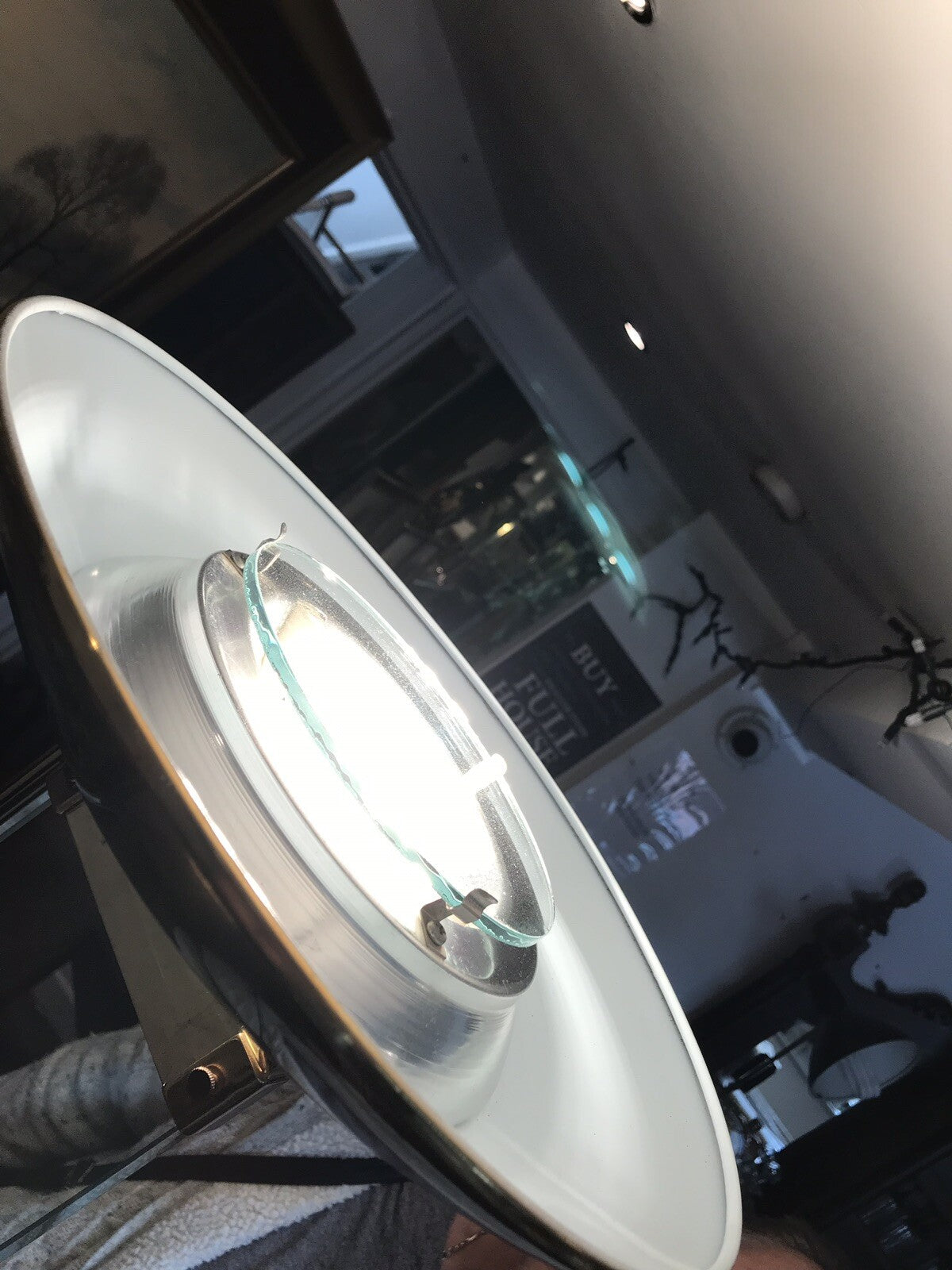 1980's Modernist Designer Glass And Brass Lamp