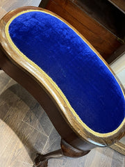 Antique Stool With New Upholstery. Perfect Dressing Table / Piano Stool.
