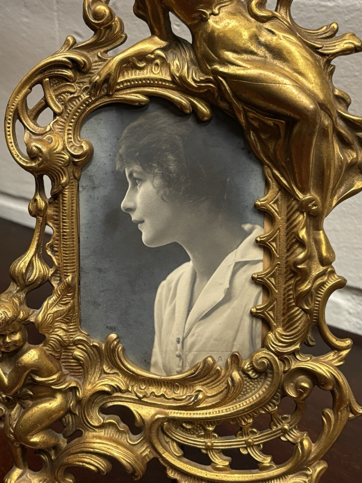 Art Noveau Gilt Bronze Photo Frame