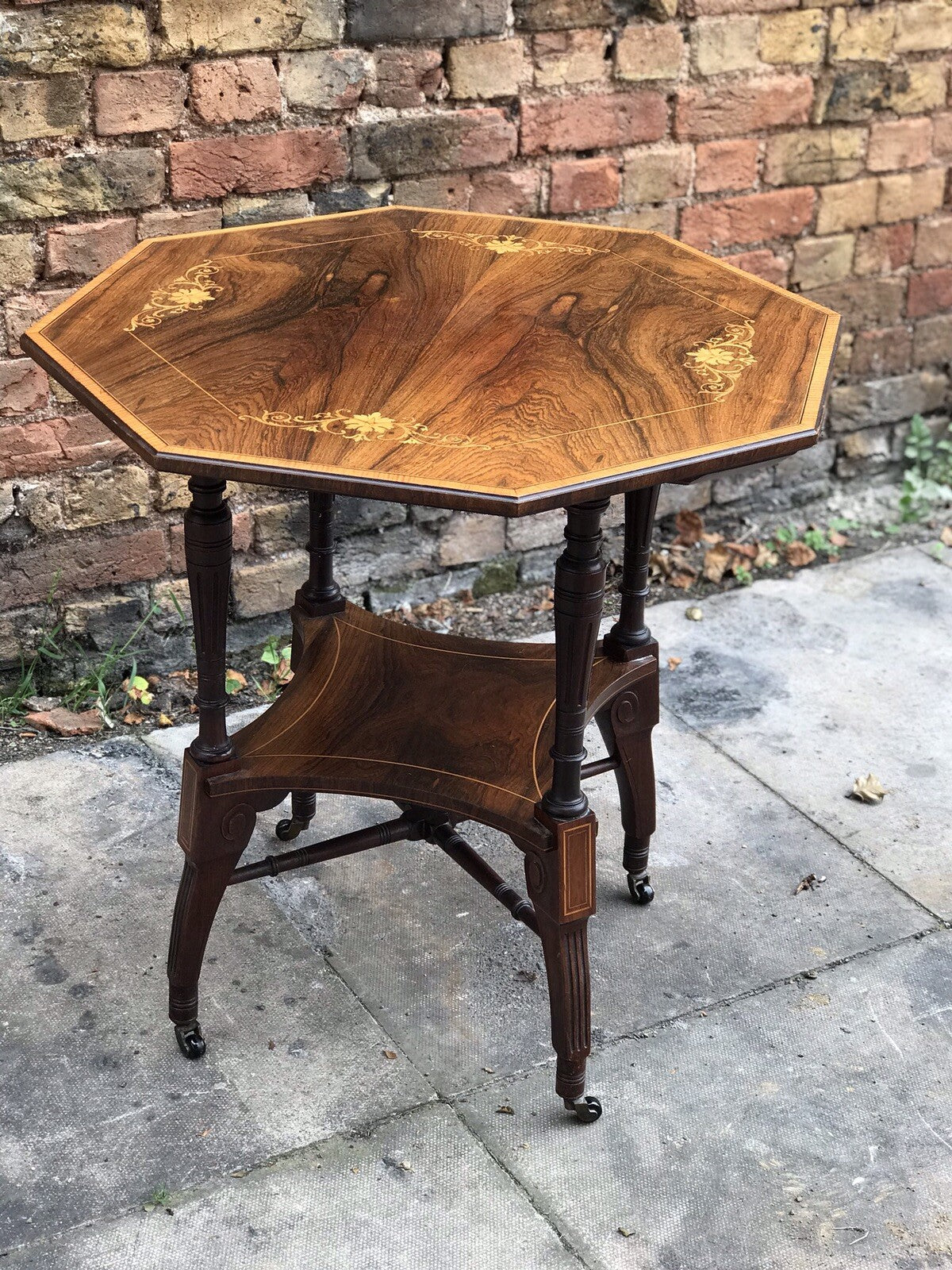 Aesthetic Movement Inlaid Rosewood Occasional Table.