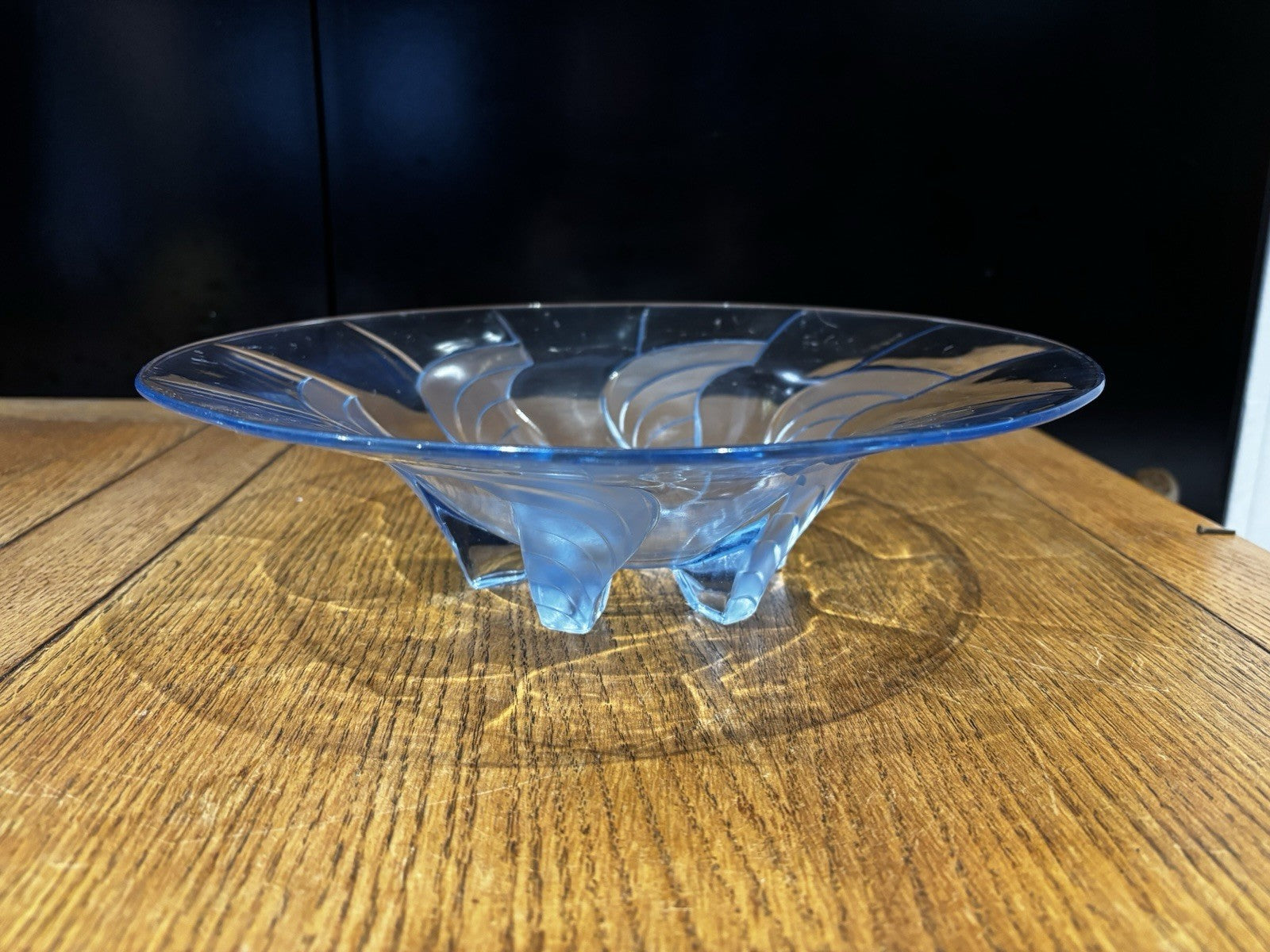 Art Deco Glass Centerpiece Bowl