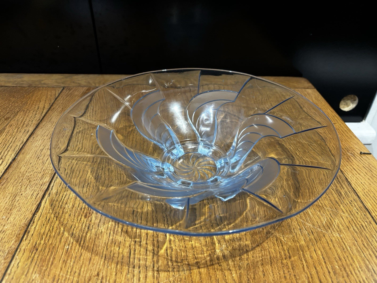 Art Deco Glass Centerpiece Bowl
