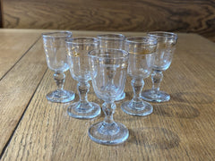 Antique Set Of 6 Liqueur Glasses