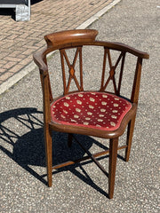 Antique Inlaid Mahogany Armchair