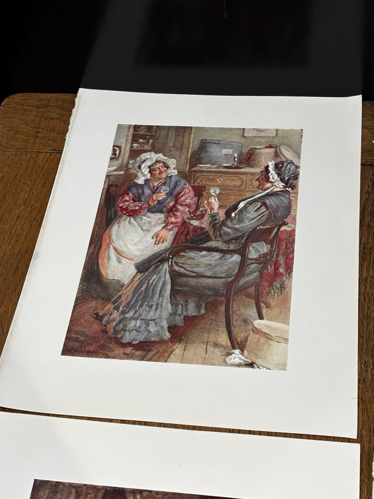 16 Antique Coloured Prints Of Charles Dickens Characters