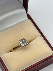 18ct Gold Princess Cut Diamond 0.40ct Ring