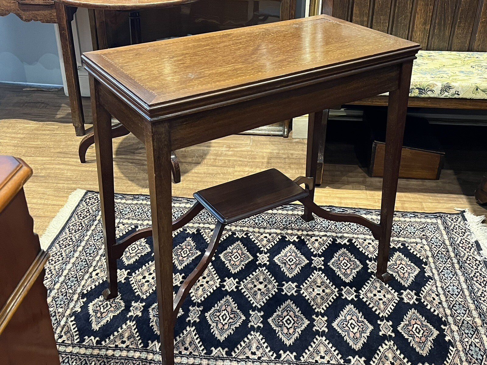 Antique Arts & Crafts Oak & inlaid Games / Card Table