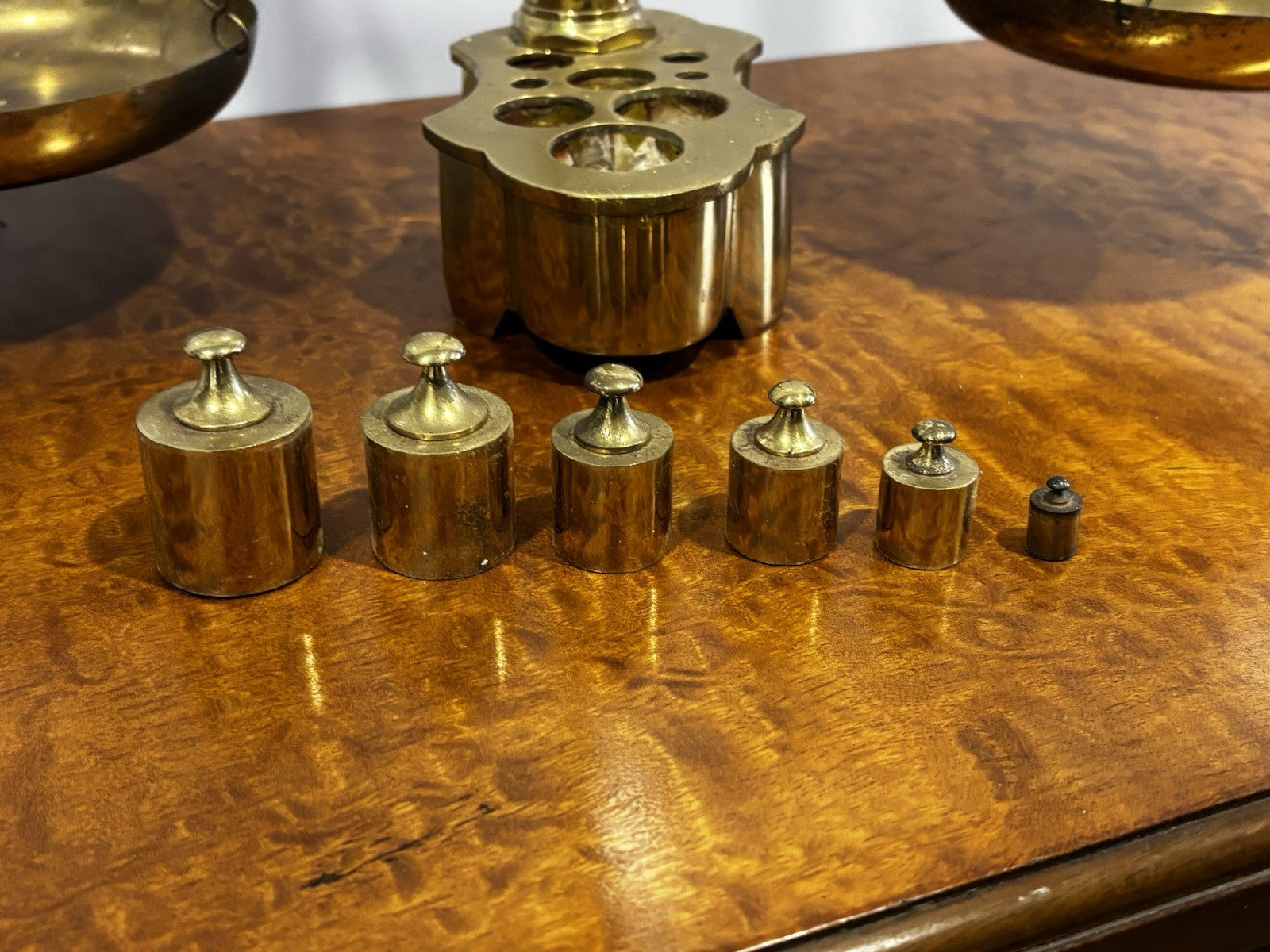 Apothecary Brass Scales , Decorated With Fishes. Good Quality. Large In Size