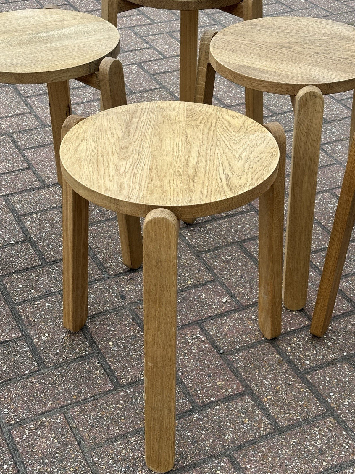 6 Oak Skagerak Nomad Designer Stacking Stools