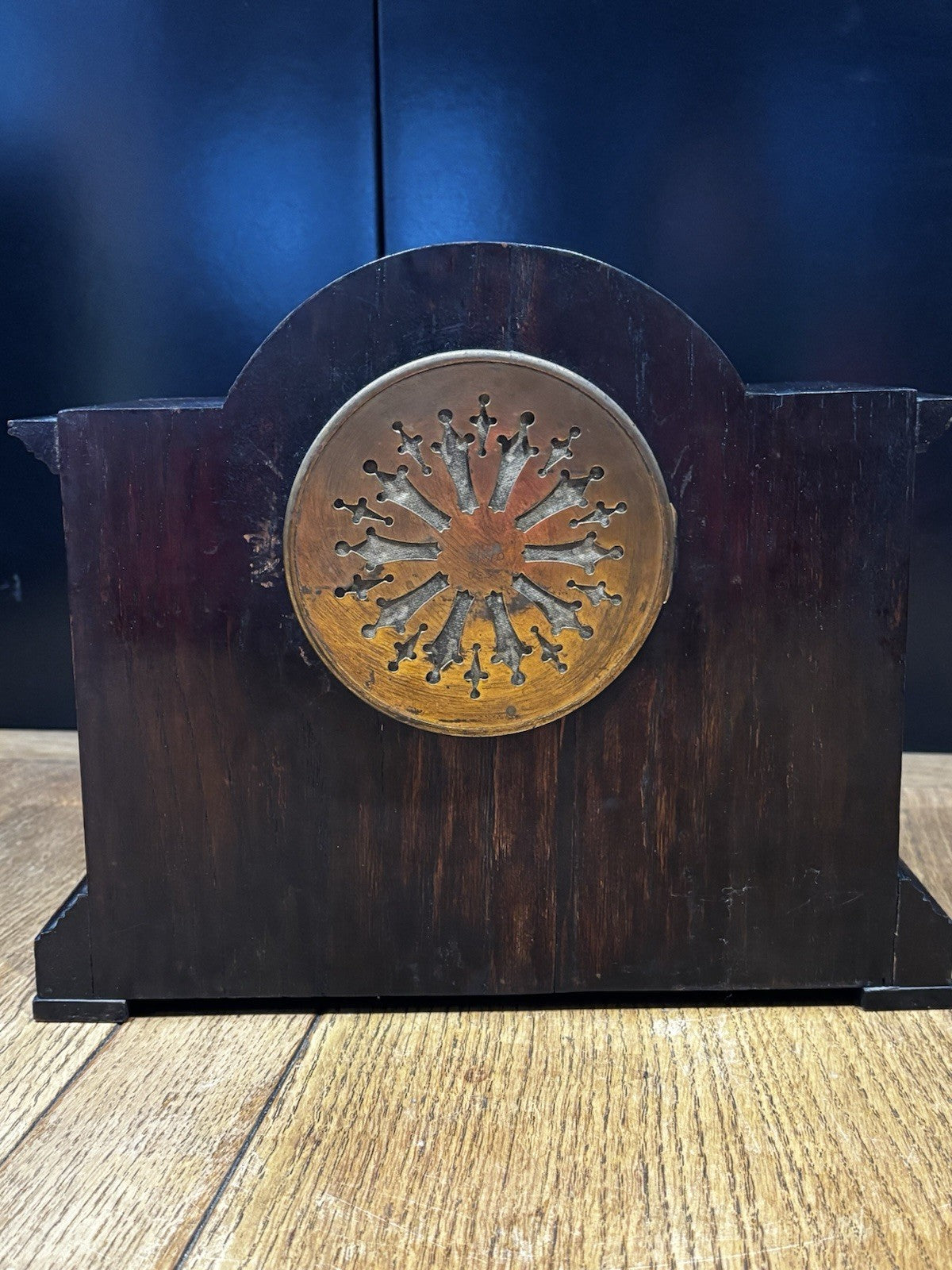 Art Deco Oak Based  Chiming Mantle Clock.