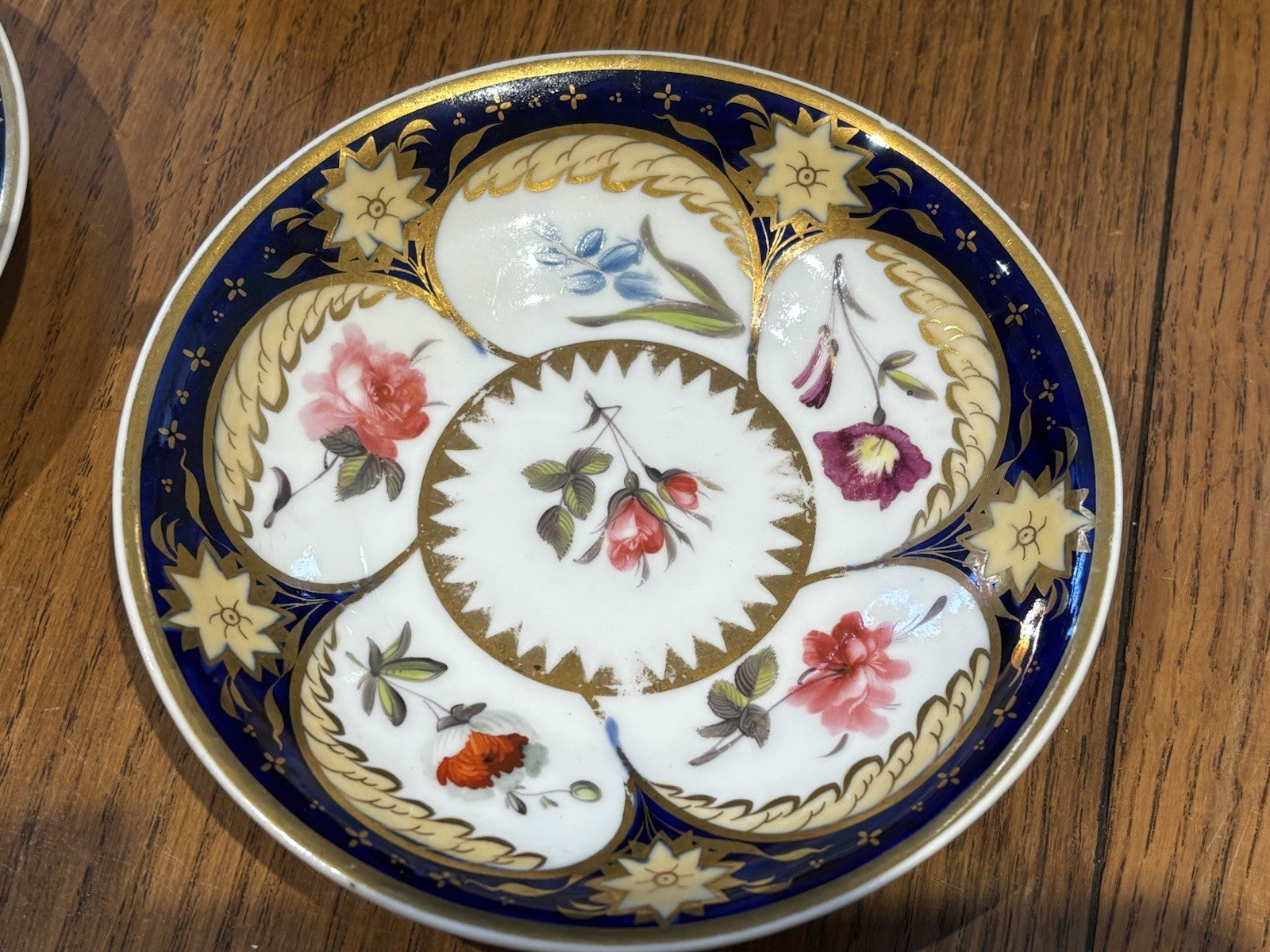 6 Antique Rare Machin  Highly Decorated Gilt Painted Cup & Saucers