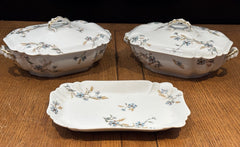 Antique H&C HAVILAND DEPOSE LIMOGES SHLEIGER Tureens And Serving Platter