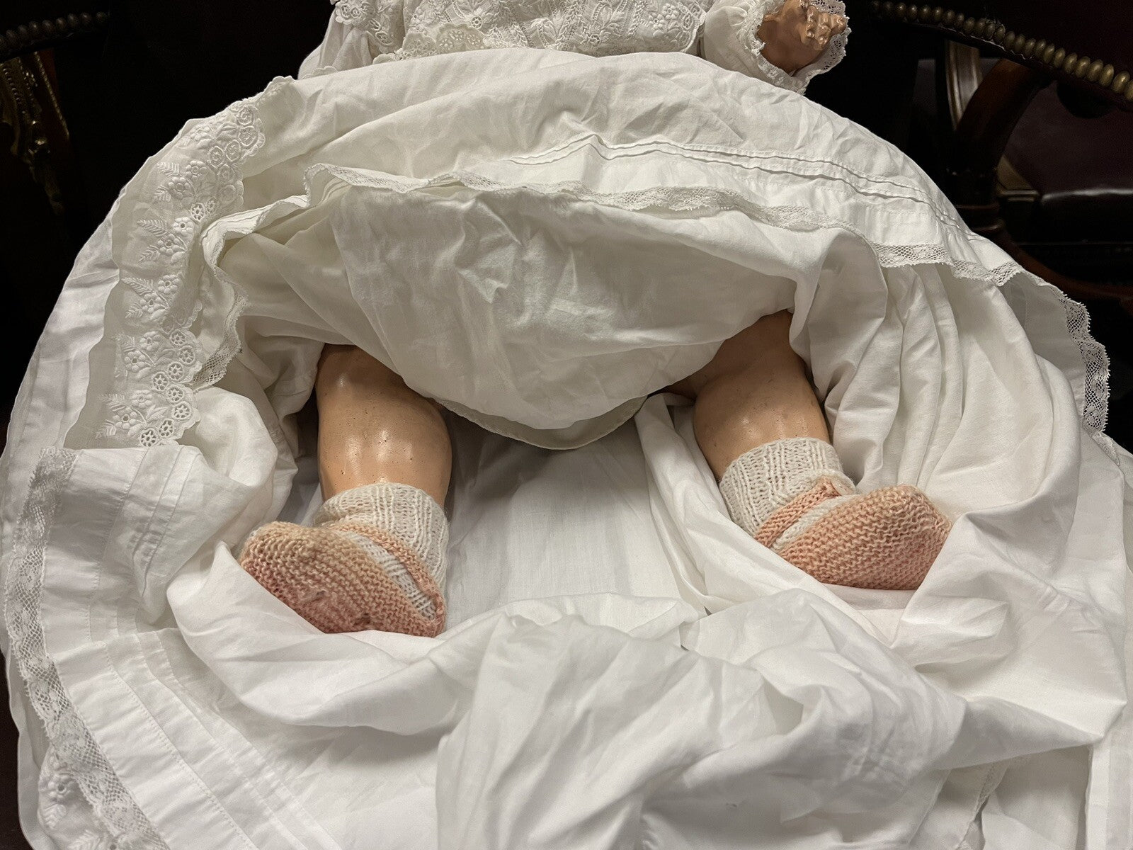 Armand Marseille bisque headed doll 351 with composition body and impressed...