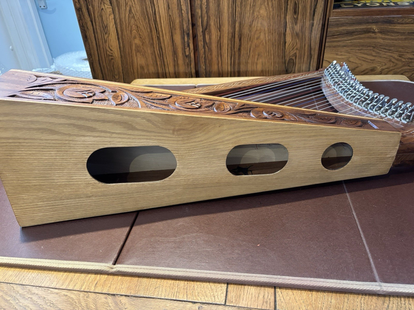 22 String Walnut Celtic Harp.