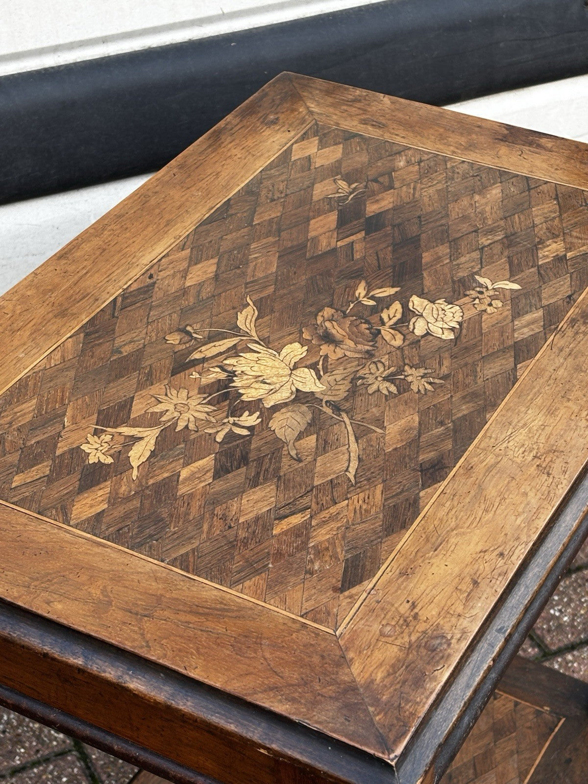 Antique Marquetry Dressing Jewellery Table