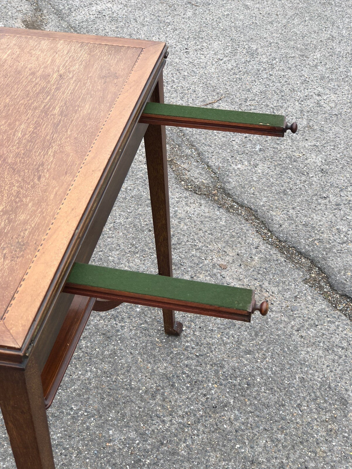 Antique Arts & Crafts Oak & inlaid Games / Card Table