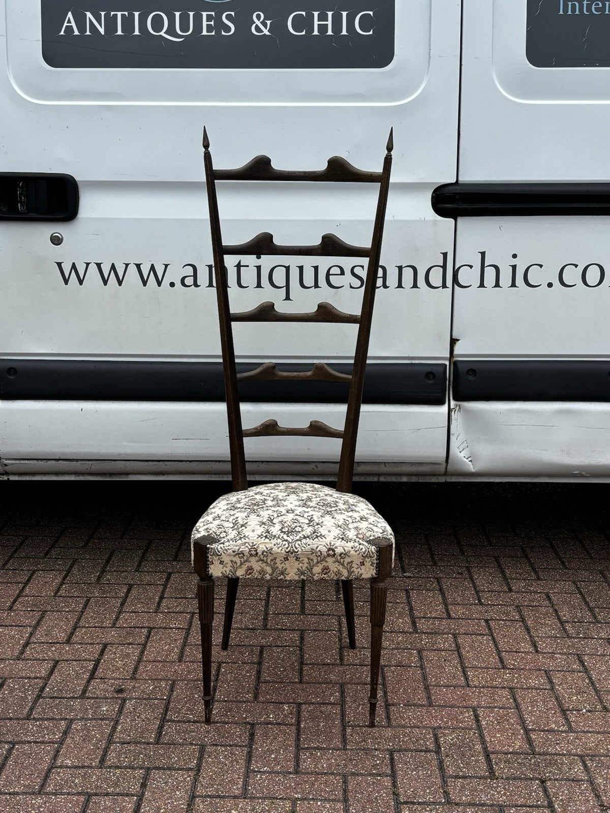 1950's Mid Century Ponti High Back Chair
