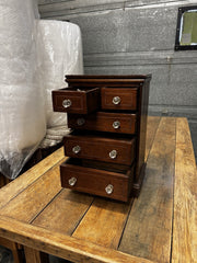 Antique Inlaid Table Top Jewellery/ Trinket Or Collectors Drawers.