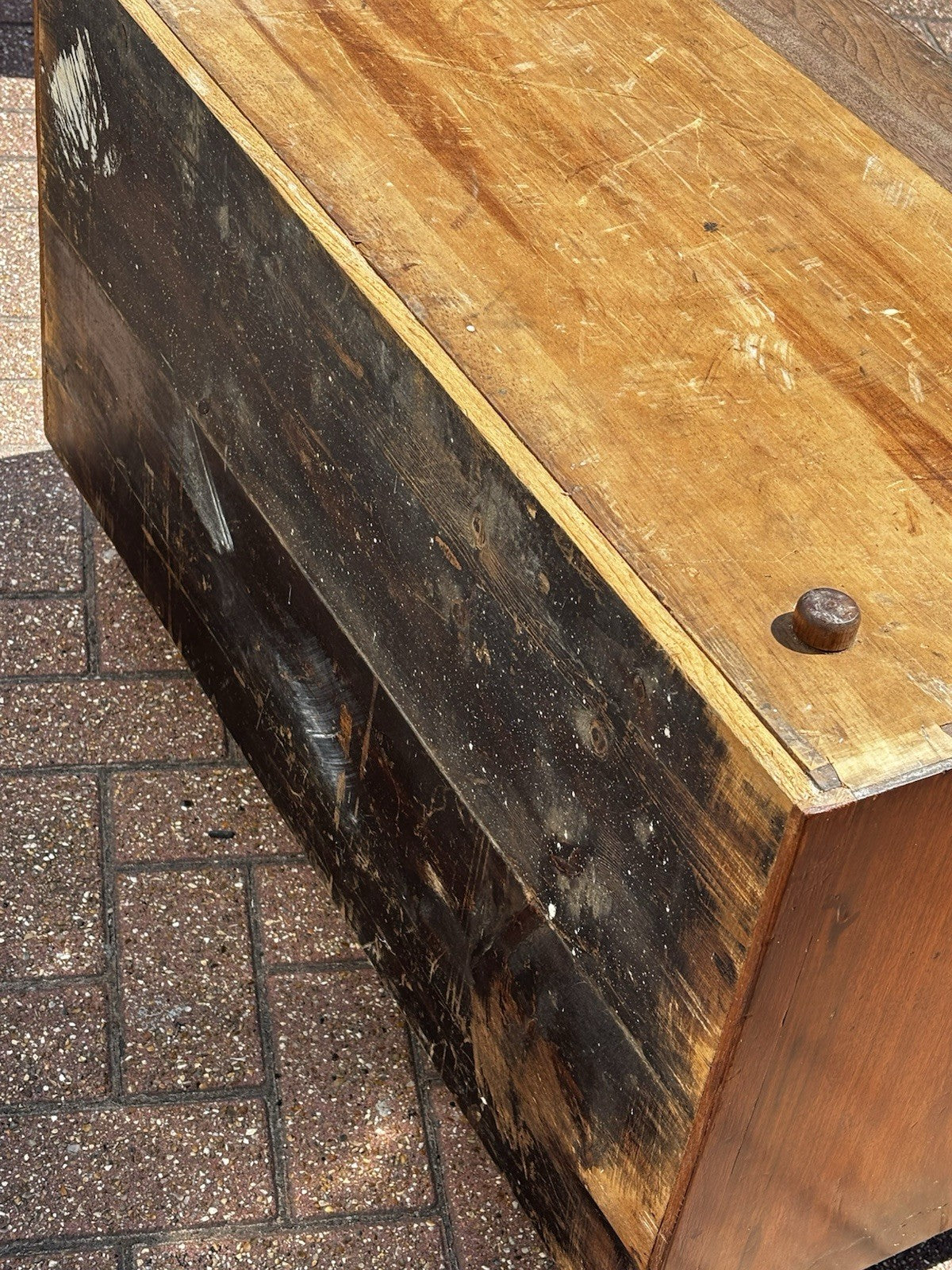 Antique Campaign Chest, Military Chest. Splits In 2 Pieces. Very Good Quality