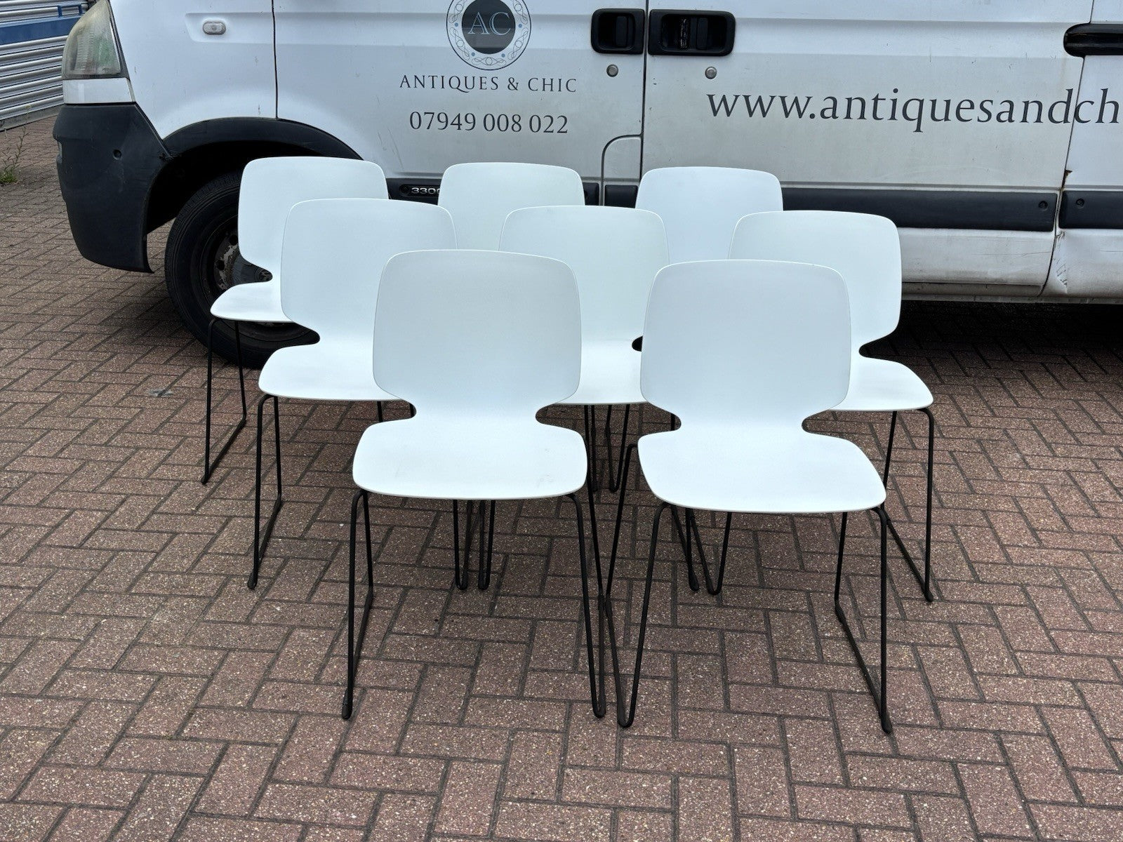 8 Pedrali - Babila Stacking Indoor / Outdoor Dining Chairs.