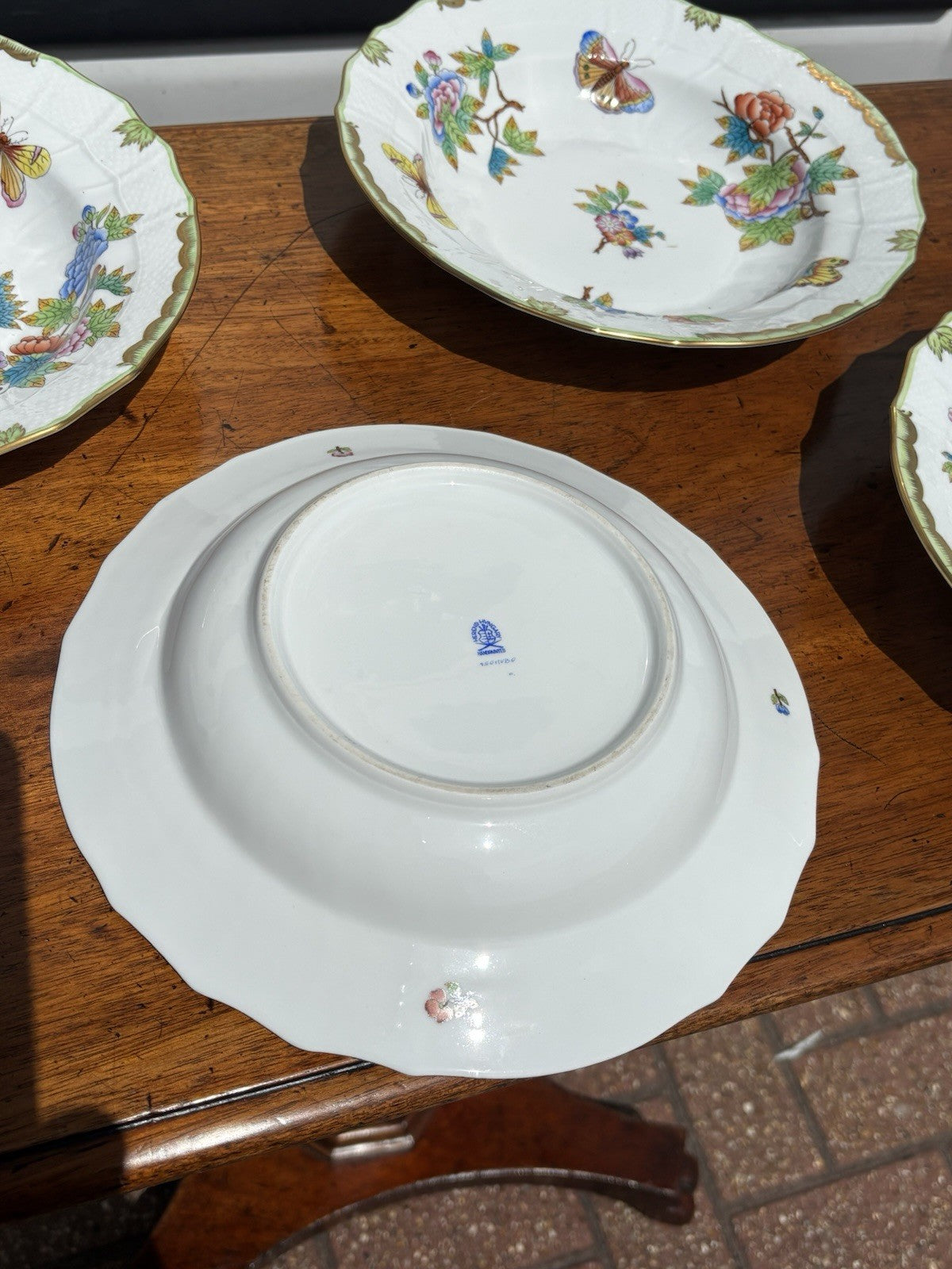 4 Herend Queen Victoria Large Soup Bowls