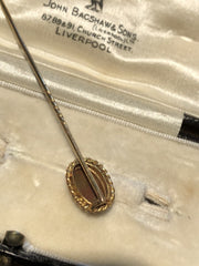 Antique 9ct Gold Stick Scarf Hat Pin
