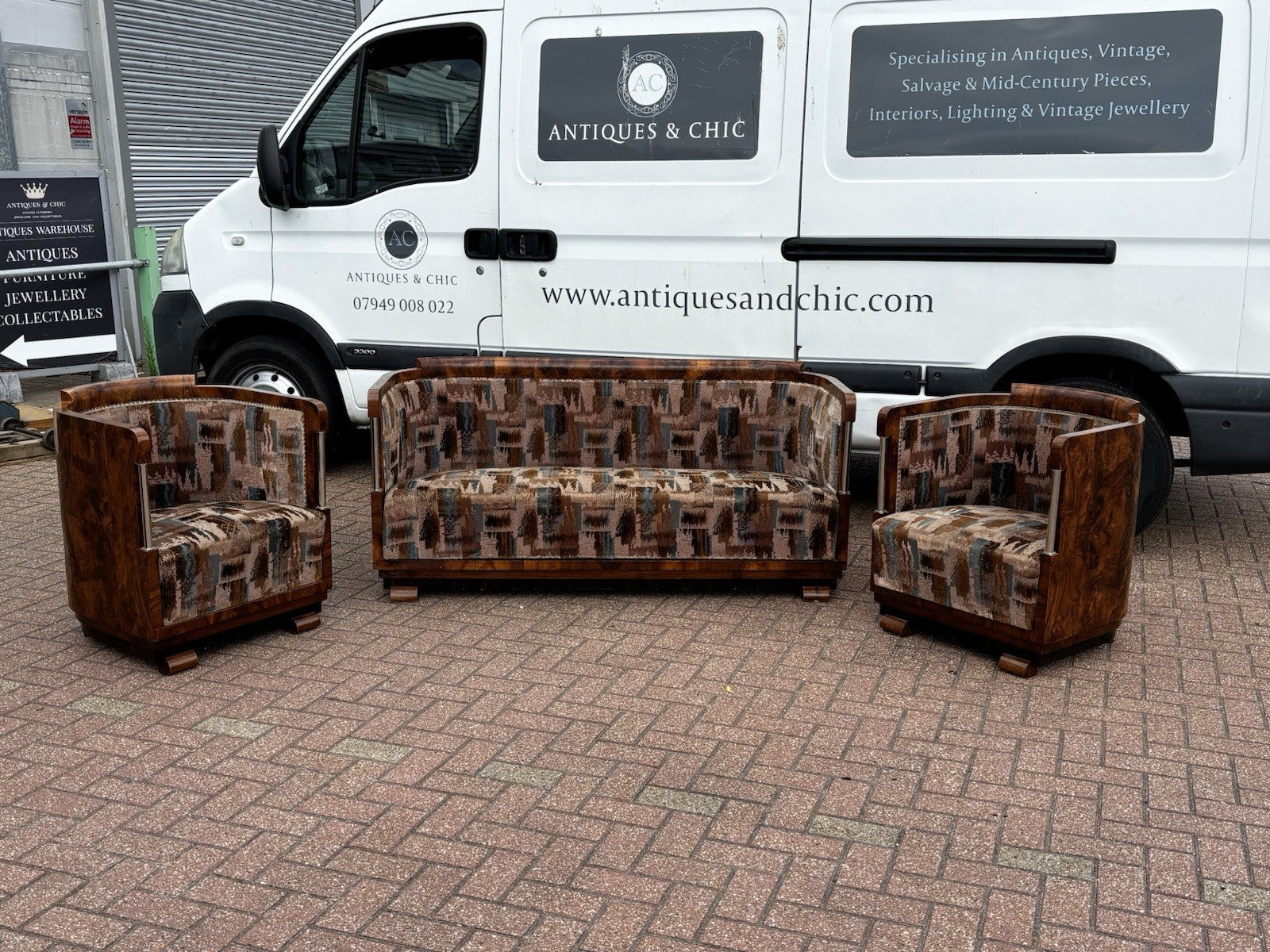 Art Deco 3 Piece Lounge Suite, Fab Condition For It's Age, Desirable dimensions.