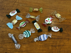 12 Vintage Murano Glass Wrapped Sweets / Candy
