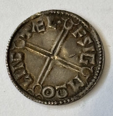 Aethelred II Silver Long Cross Penny.