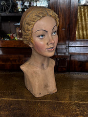 Art Deco Mannequin/ Milliners Head, Heavy Pottery Model, Superb Quality