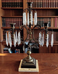 19th Century Gilt Bronze And Gold Gilt Candelabra, Decorated With Birds